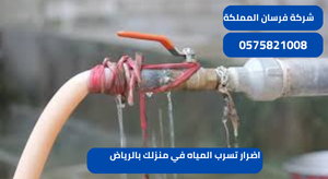 اضرار تسرب المياه في منزلك بالرياض