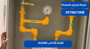 تمديد غاز بحي العزيزيه